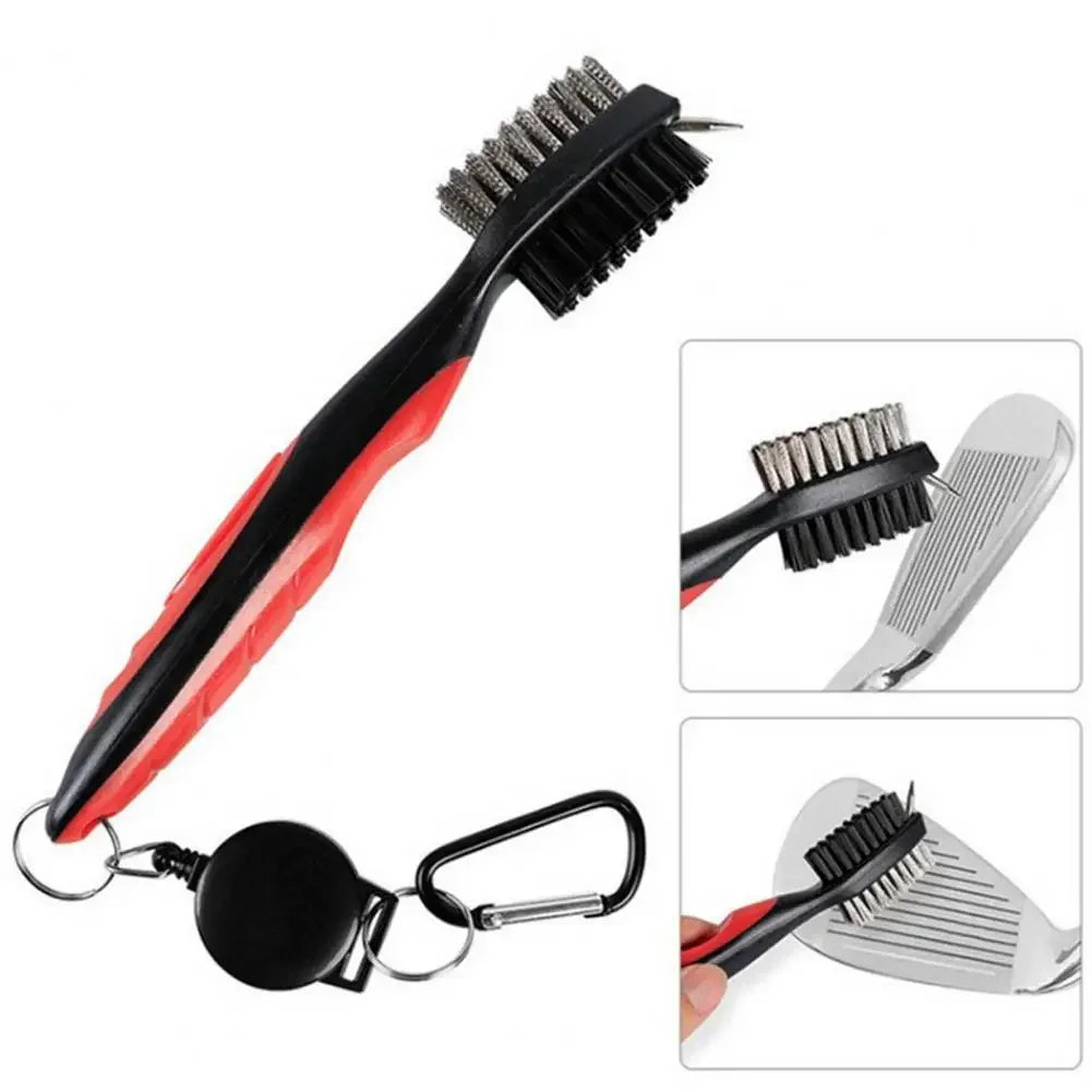 Convenient Multi-Function Dual-Head Golf Club Cleaning Brush