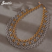 Waterproof Gold Plated Necklace &amp; Bracelet Jewelry Set