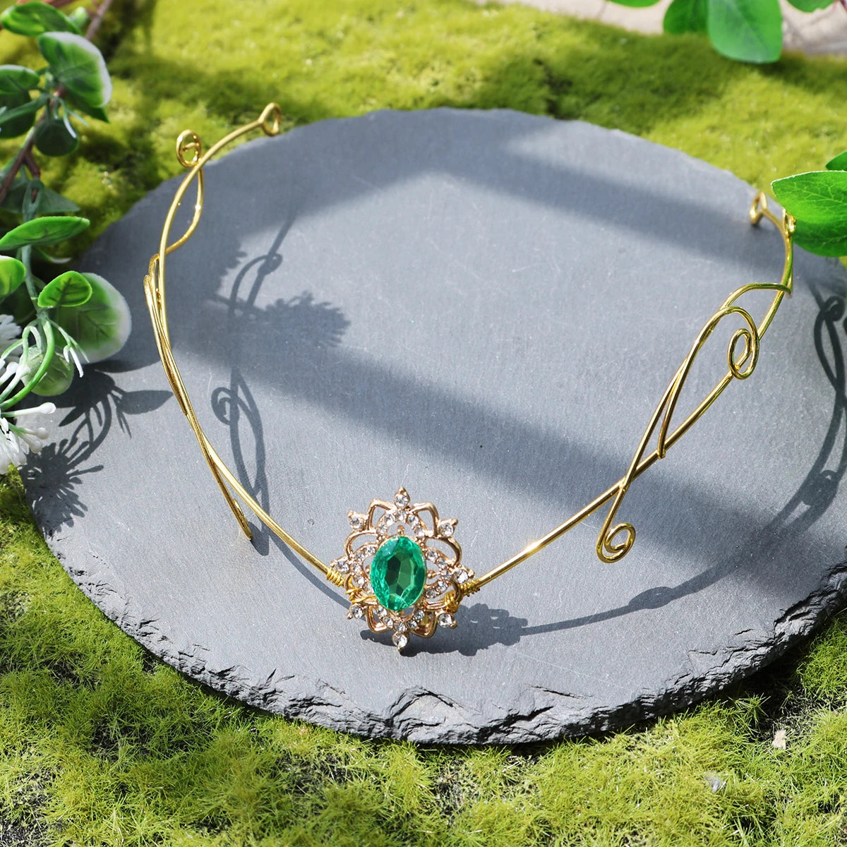 Vương Miện Tiên Rừng Tóc Nữ Pha Lê Tua Rua