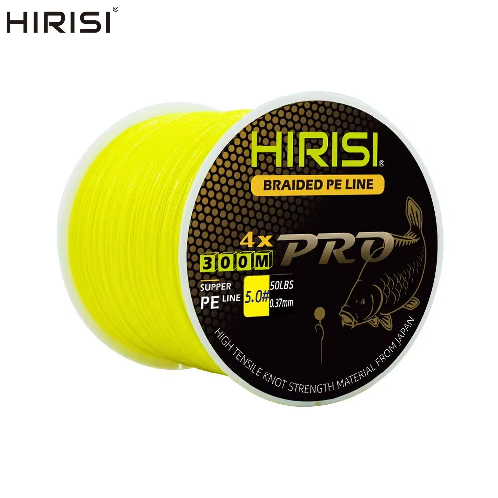 Dây Câu Cá Hirisi 300M PE Bện 4 Sợi 15-50LB Mềm Mượt