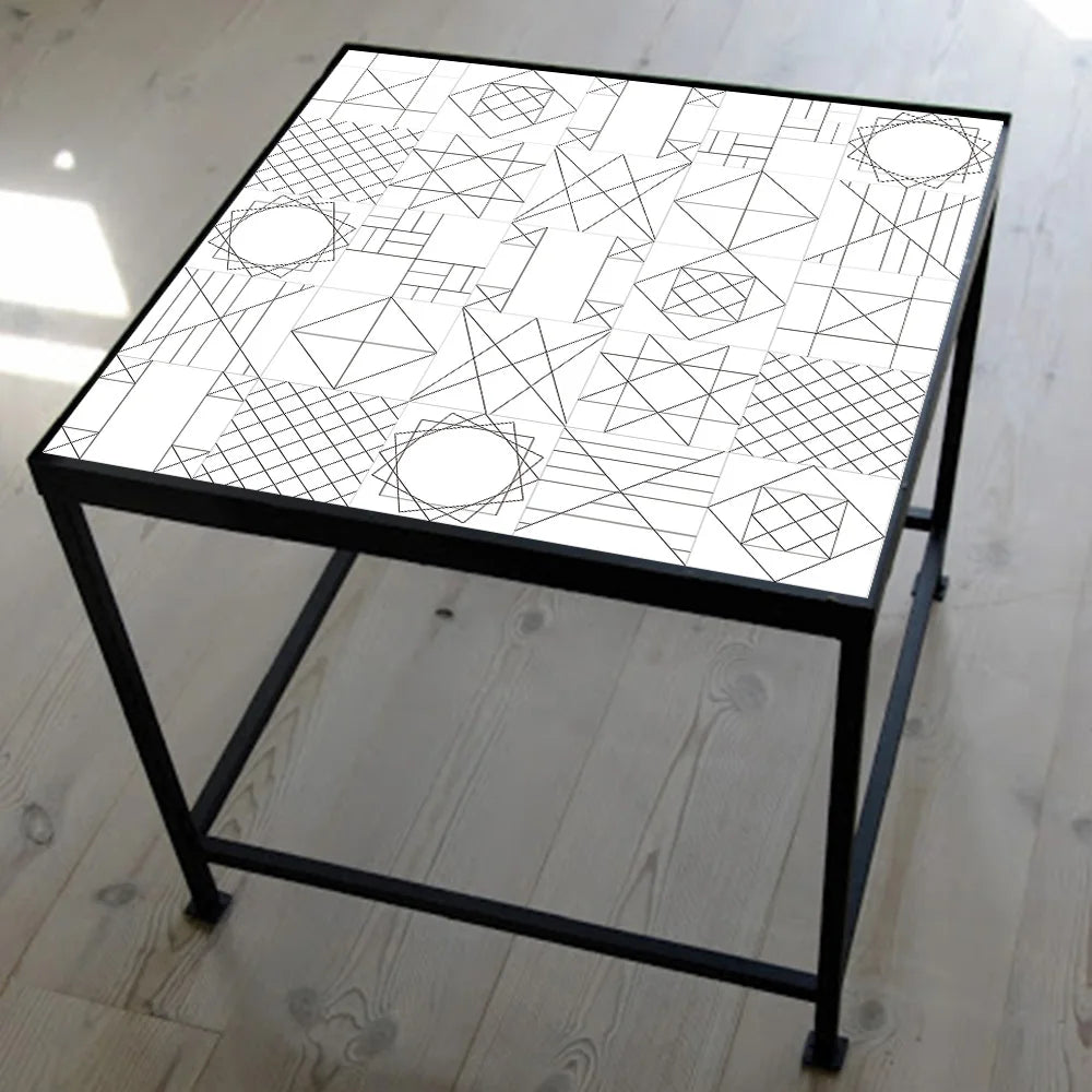 10 Pieces PVC Blue Gray Brick Wall Stickers