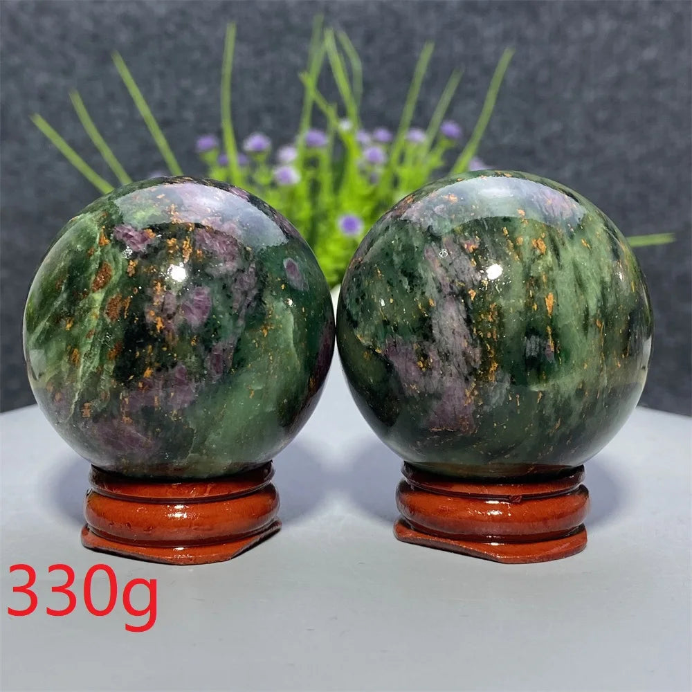 Natural Emerald &amp; Ruby Energy Ball