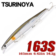 TSURINOYA 34.2g STINGER 163S Sinking Minnow 163mm Sea Fishing Lure Hard Artificial Pike Fishing Baits Tackle DW119