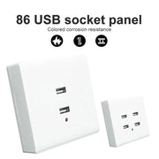 Hai bảng cắm USB màu trắng, mỗi bảng có hai và bốn cổng USB. Chống ăn mòn.