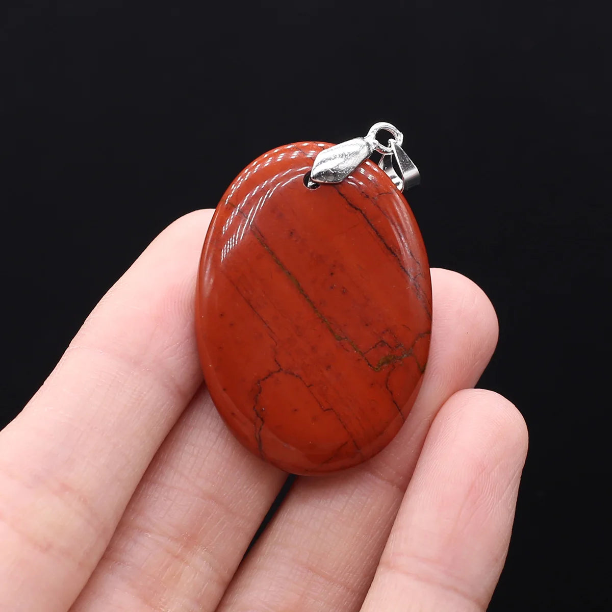 Unique Oval Natural Agate Pendant