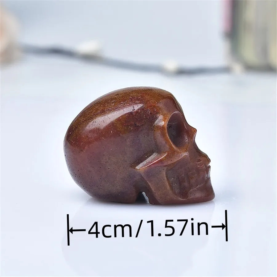 Đầu Lâu Đá Quý Tự Nhiên Chạm Khắc Phong Thủy 50mm