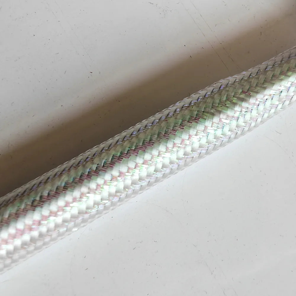 19mm wide Pearlescent Braid Mylar Tubing Fly Tying Materials Round Holographic Cord Pearl Mylar For Tube Fish Fly