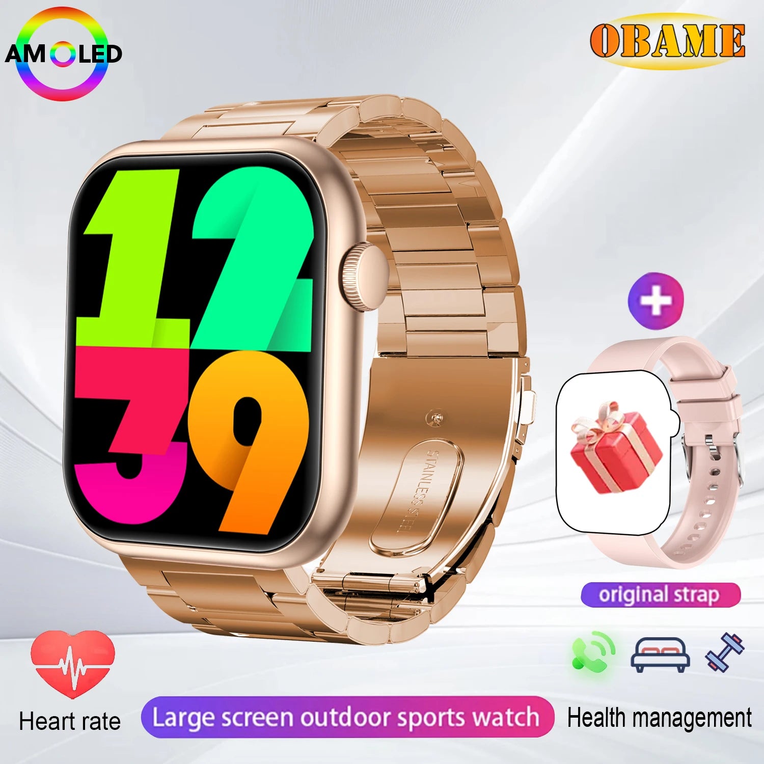 Đồng Hồ Thông Minh 10S AMOLED NFC GPS Chống Nước