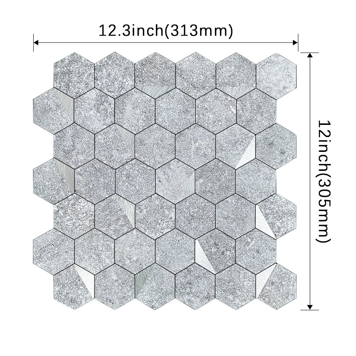Tấm Ốp Tường Chống Nước Tự Dính Kim Loại & Đá 50cm