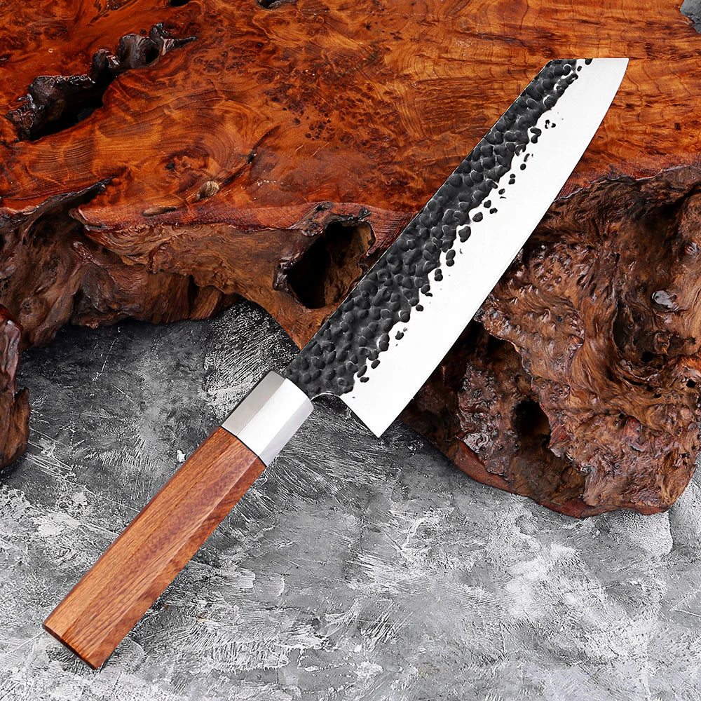 Bộ Dao Nhà Bếp XITUO, Thép Carbon Cao, Tay Cầm Bát Giác