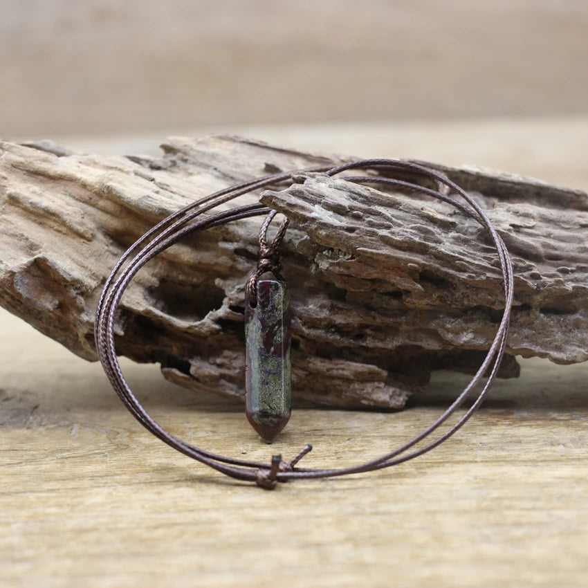 Hexagonal Natural Quartz Stone Necklace