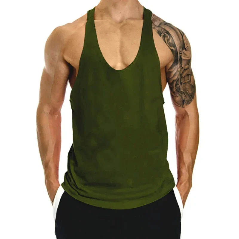 Men's Gym Tank Top 100% Cotton Cool Fit Body