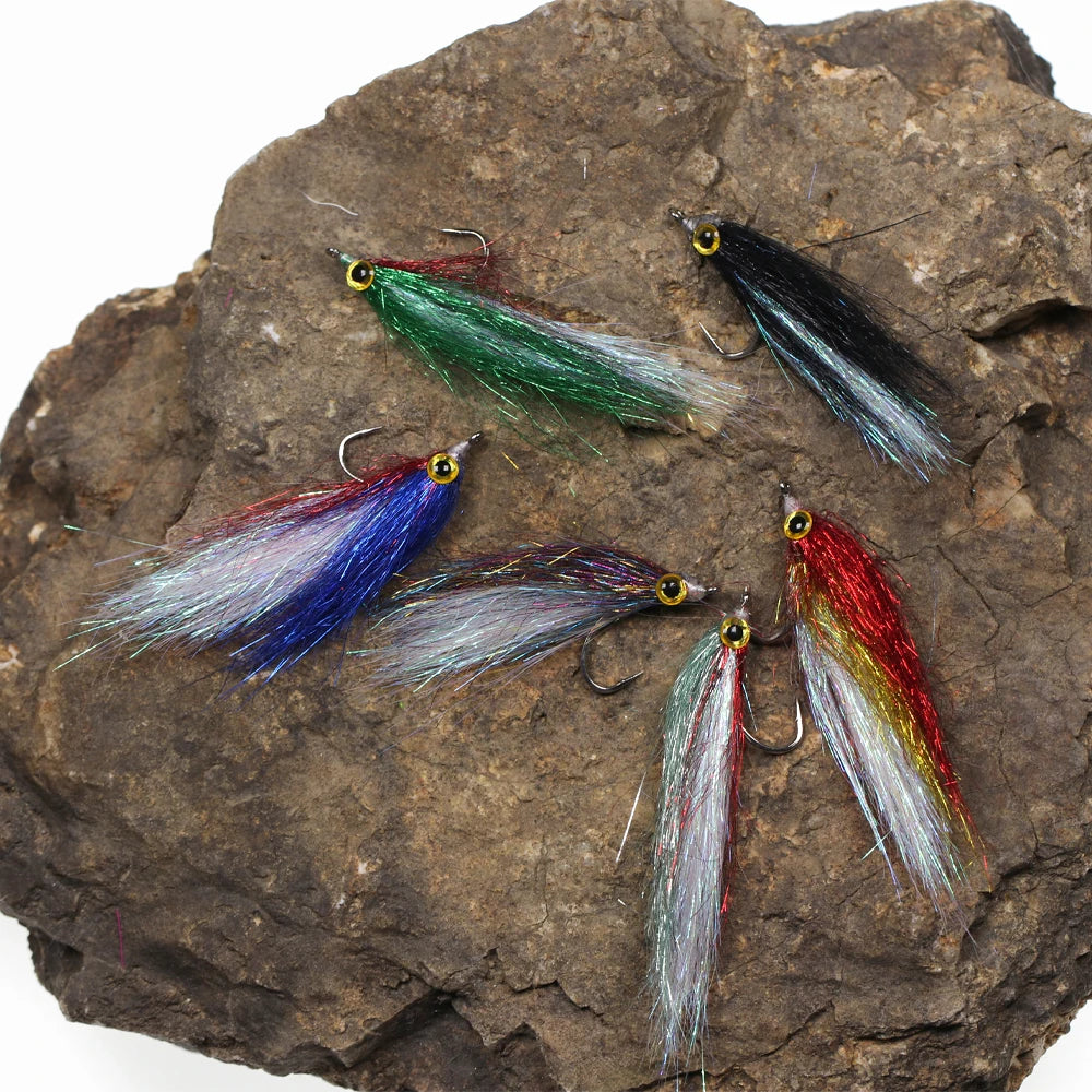 Wifreo Wounded Ice Minnow Fly Ice Dub Slowly Sinking Salmon Trout Sea Bass Pike Steelhead Redfish Fly Fishing Flies Lures 
