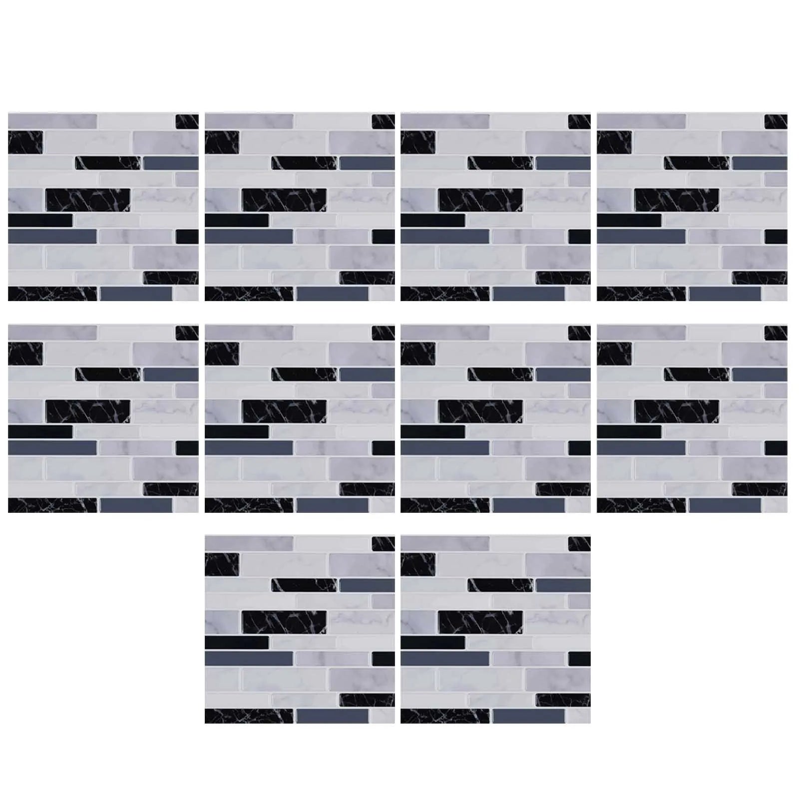 Free Shiping Self Adhesive 3d Tile Stickers 10 Sheets Kitchen Bathroom Wall Decor For Tile Waistline Kitchen Living Room