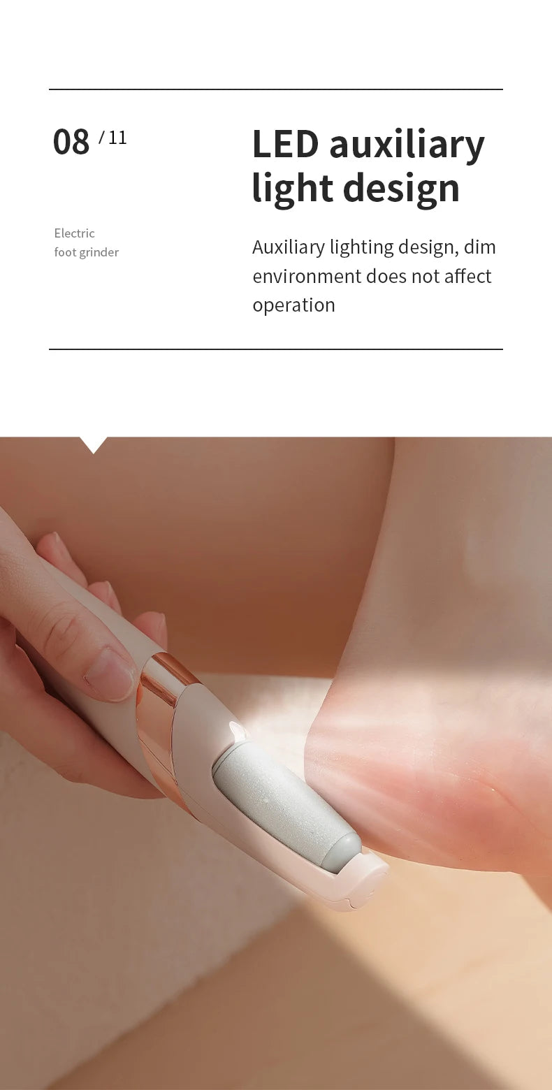 Electric Foot Grinder Automatic Foot Callus Rubbing Pedicure Dead Skin Callus Remover for Foot Rechargeable Foot Beauty Machine