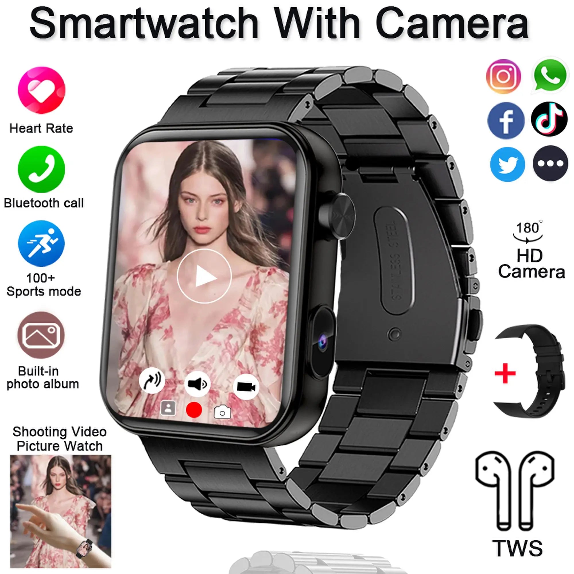 Smart Watch for Photography, Sports, Waterproof