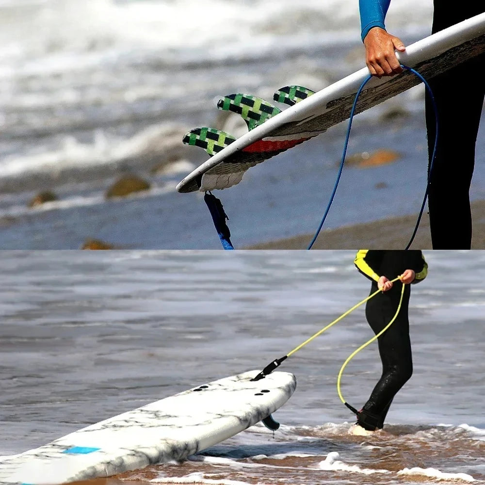 SUP Board Surf Leash 6/7FT Surfboard Rope Surf Rope Surfboard Leash TPU Stainless Inflatable Paddle Board Longboard Foot Rope