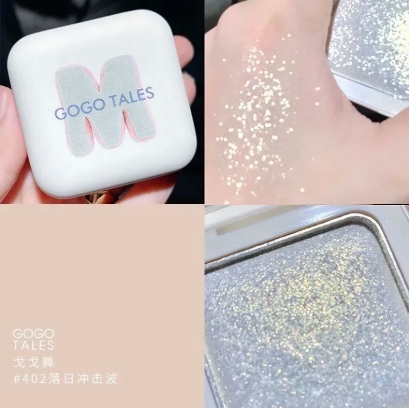 GOGOTALES Single Highlight Contour Pearl Chameleon Highgloss Brightening Longlasting Easy Repair Volume Flash Powder Face Makeup
