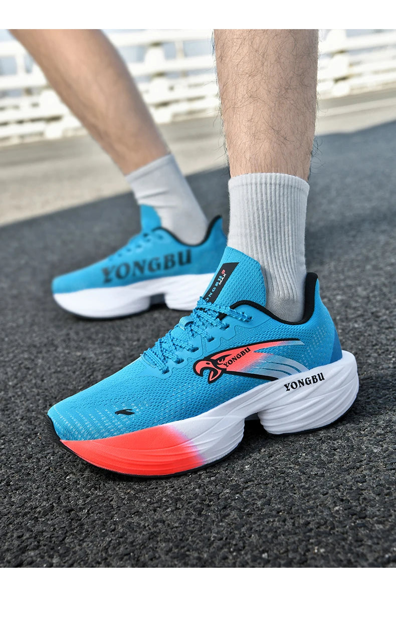 Giày Chạy Bộ Đệm Khí Carbon Nhẹ Êm Chân Chống Trượt