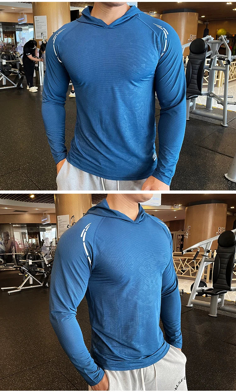 Men's Quick Dry Long Sleeve Sports T-Shirt