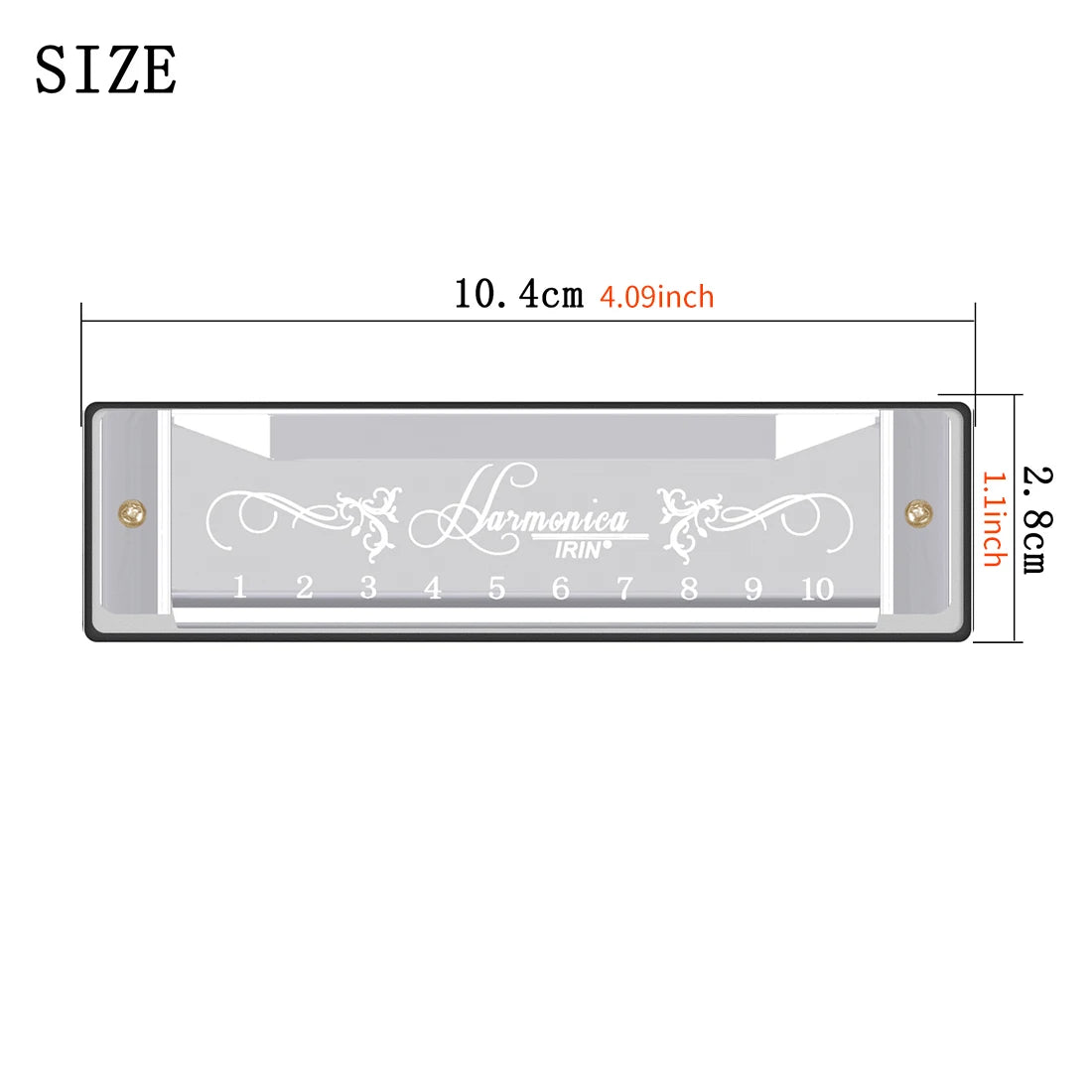 IRIN Harmonica New 10 Hole 20 Tone Harmonica Multicolor C Key Professional Gift with Box for Beginners and Childrens Puzzle Toys