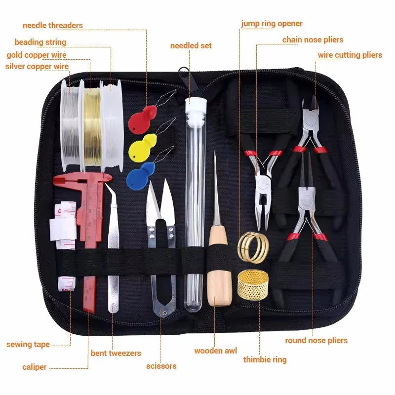 Full Jewelry Making Tool Kit: Wire, Charms, Pliers