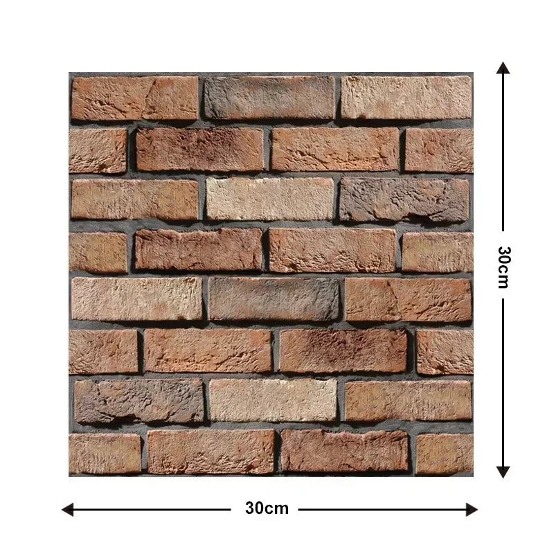 5/10PCS Stereo Wall Stickers Self-adhesive Wallpaper Brick Pattern Creative Stick Heatproof Vinyl Waterproof Kitchen Home Decor
