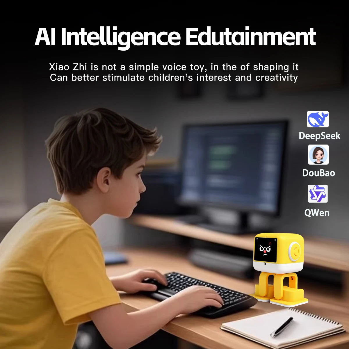 Smart AI Robot WiFi Early Education Toys for Children Speech Recognition & Voice Interactive Educational Learning Machine - Daisan Mart