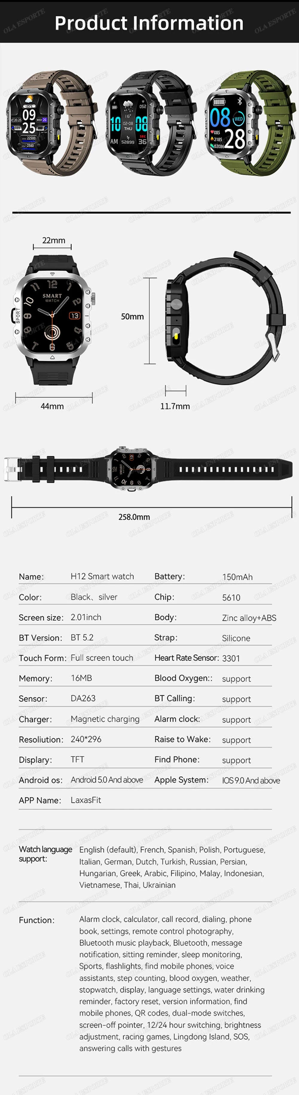 Đồng Hồ Thông Minh Nam 2025 GPS Thể Thao Chống Nước