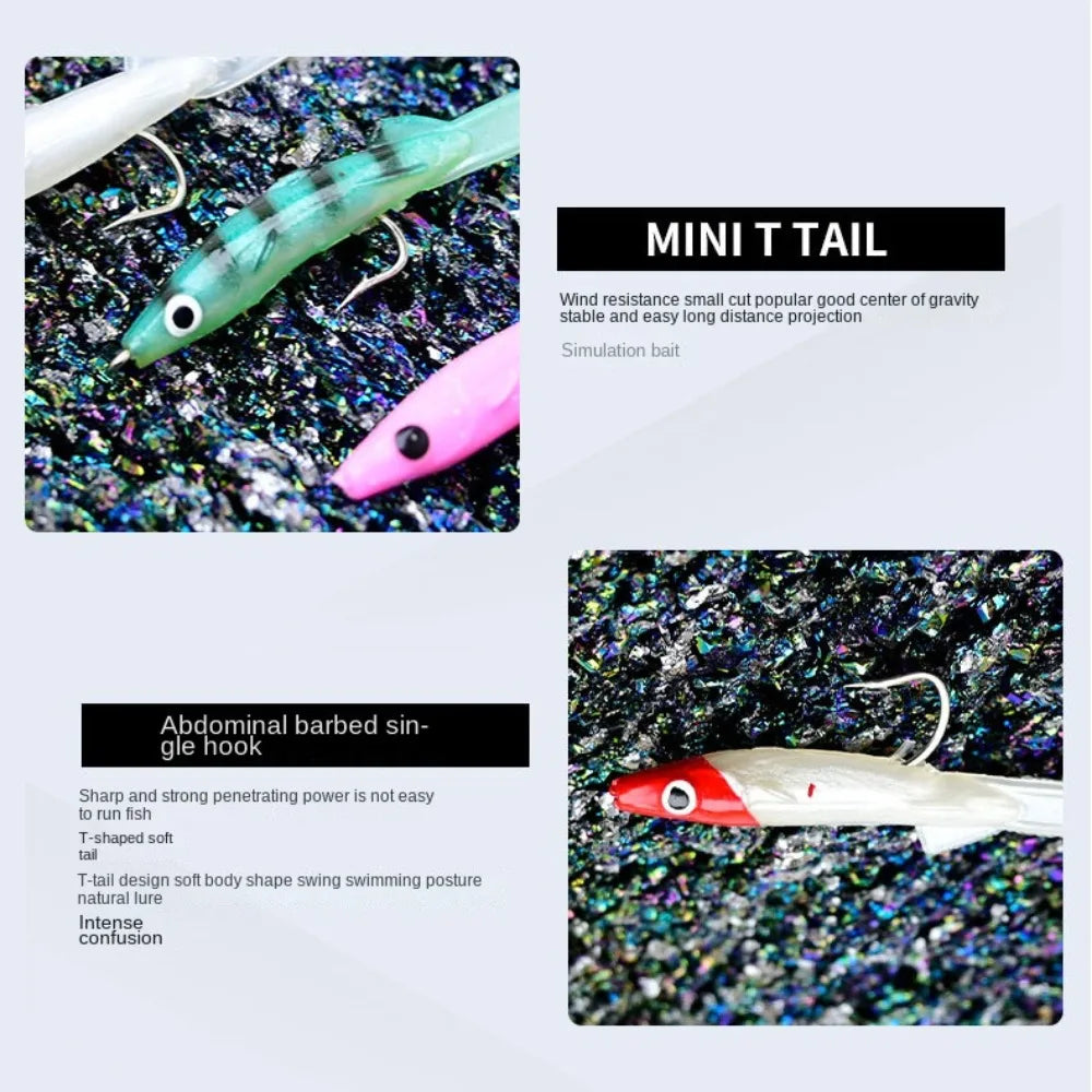 Bộ 17 Mồi Giả Silicon Raglou Câu Biển Đa Sắc