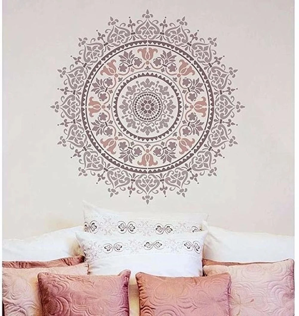 50*cm size diy craft mandala mold for painting stencils stamped photo album embossed paper card on wood, fabric, wall