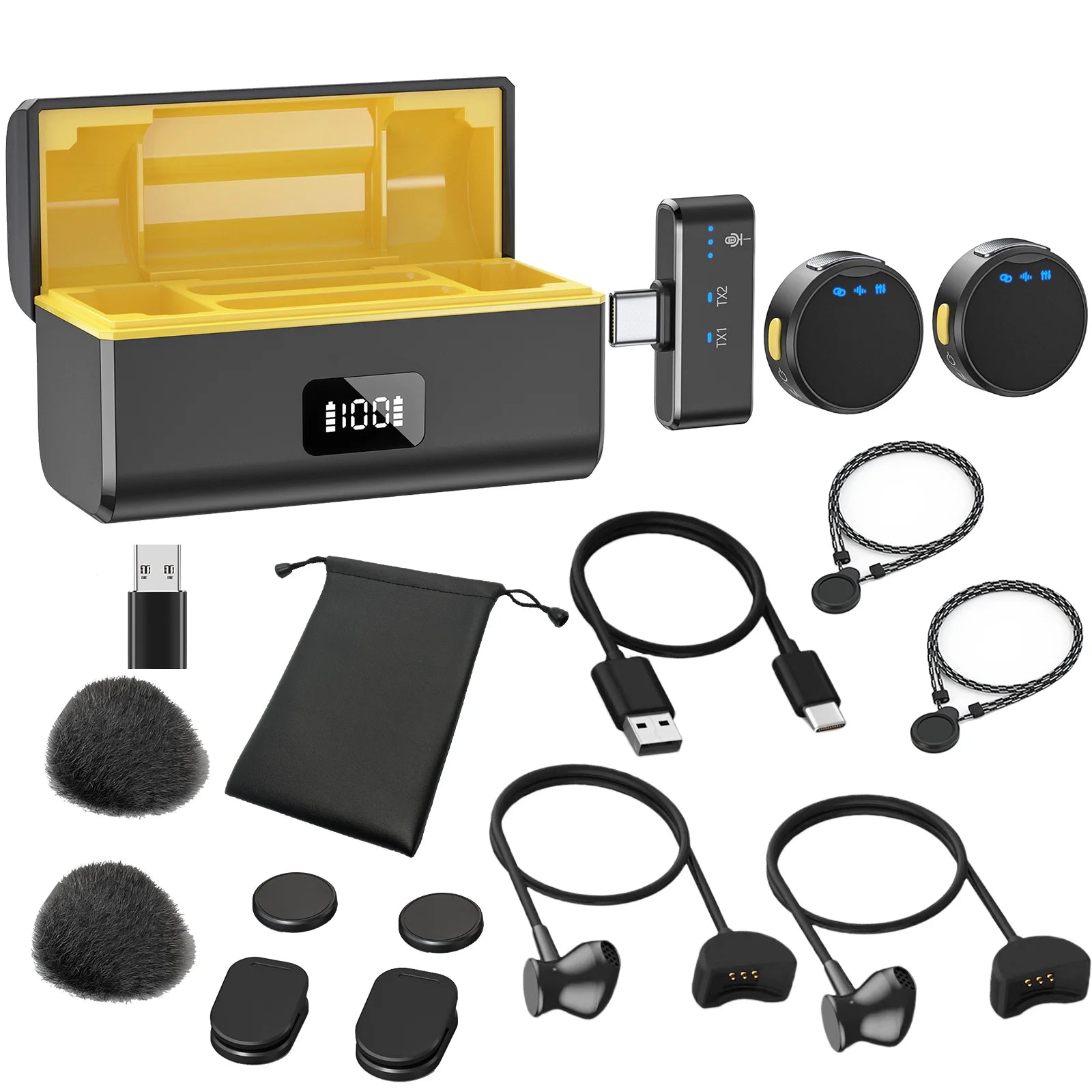 Professional Noise-Canceling Wireless Microphone for Recording &amp; Interviews