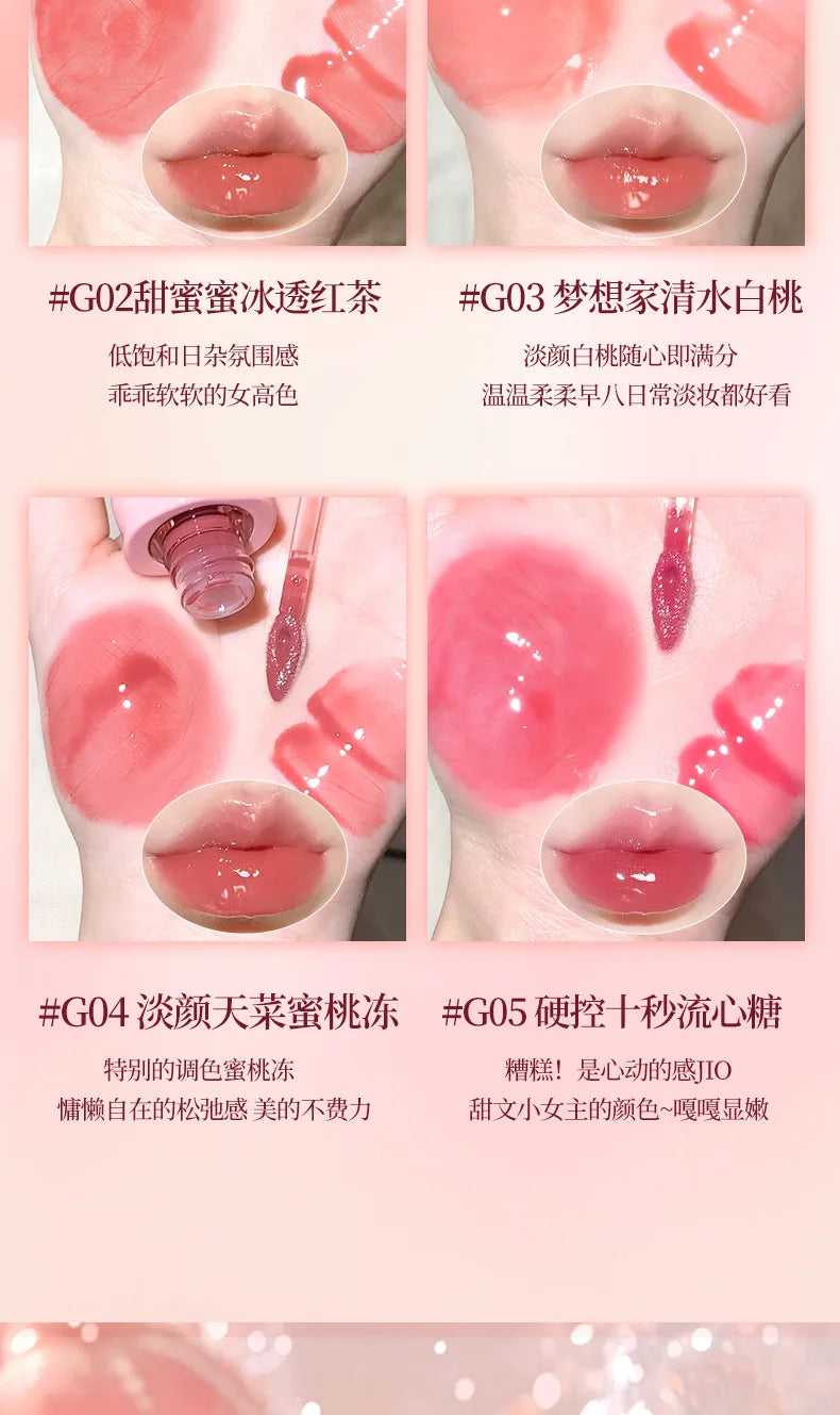 GOGOTALES Big Ice Bucket Lip Serum Lip Gloss Lip Glaze Moisturizing Hydrating Dead Skin Peeling Lip Mirror Lipsticks Cosmetics
