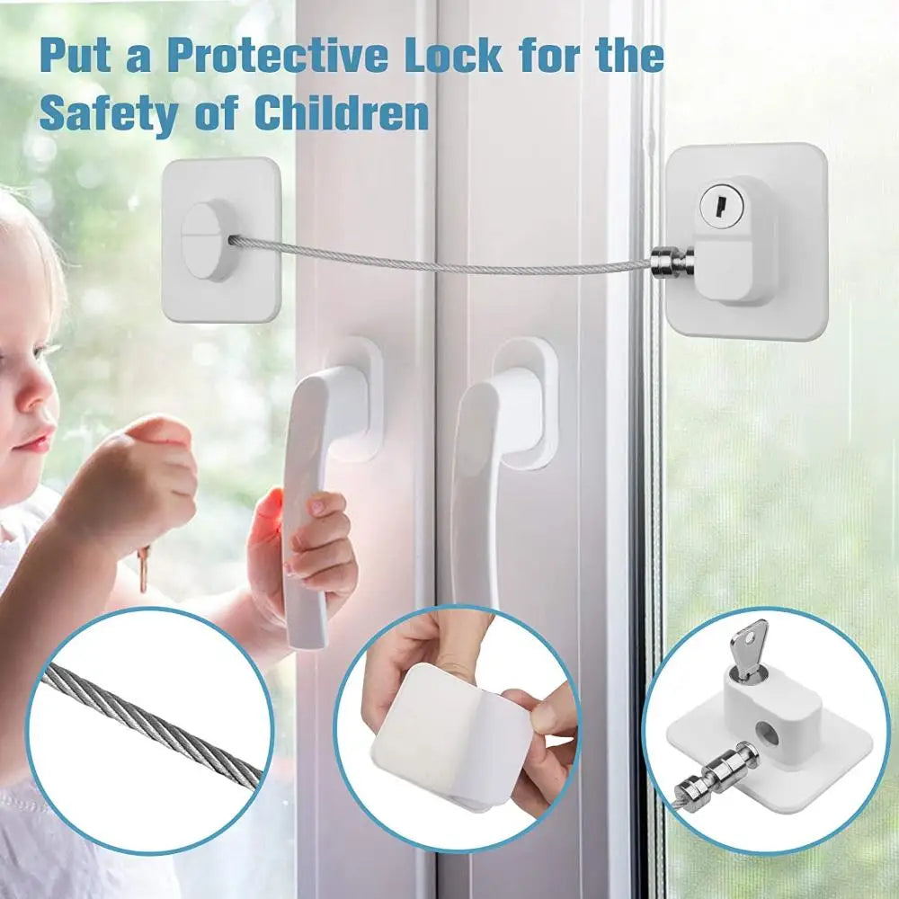 Baby Safety Refrigerator Lock With Keys or Coded Lock Infant Cabinet Locks Sliding Closet Door Lock Children Protection - Daisan Mart