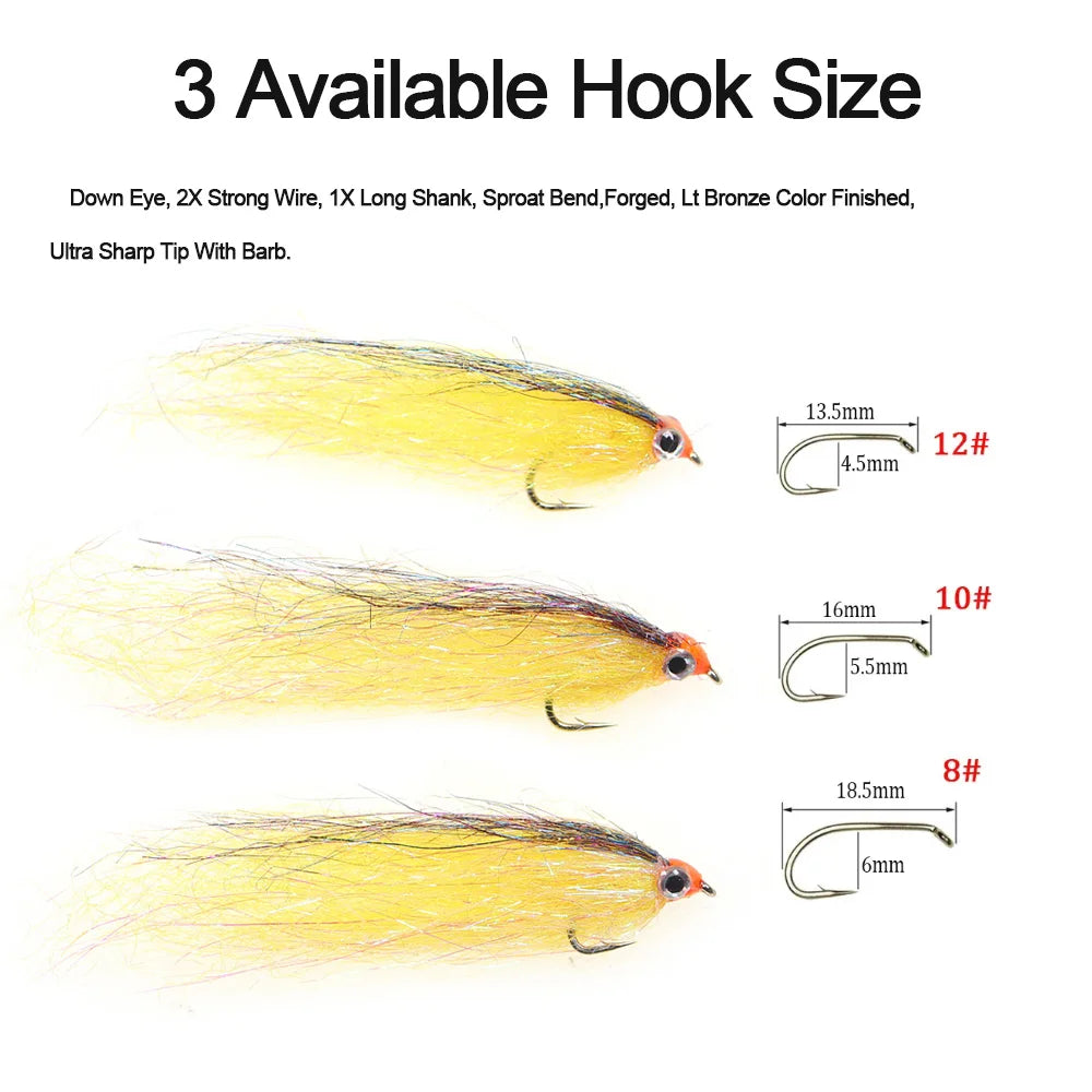 Bộ 6 mồi giả cá sợi mịn ICERIO câu cá hồi, cá bass