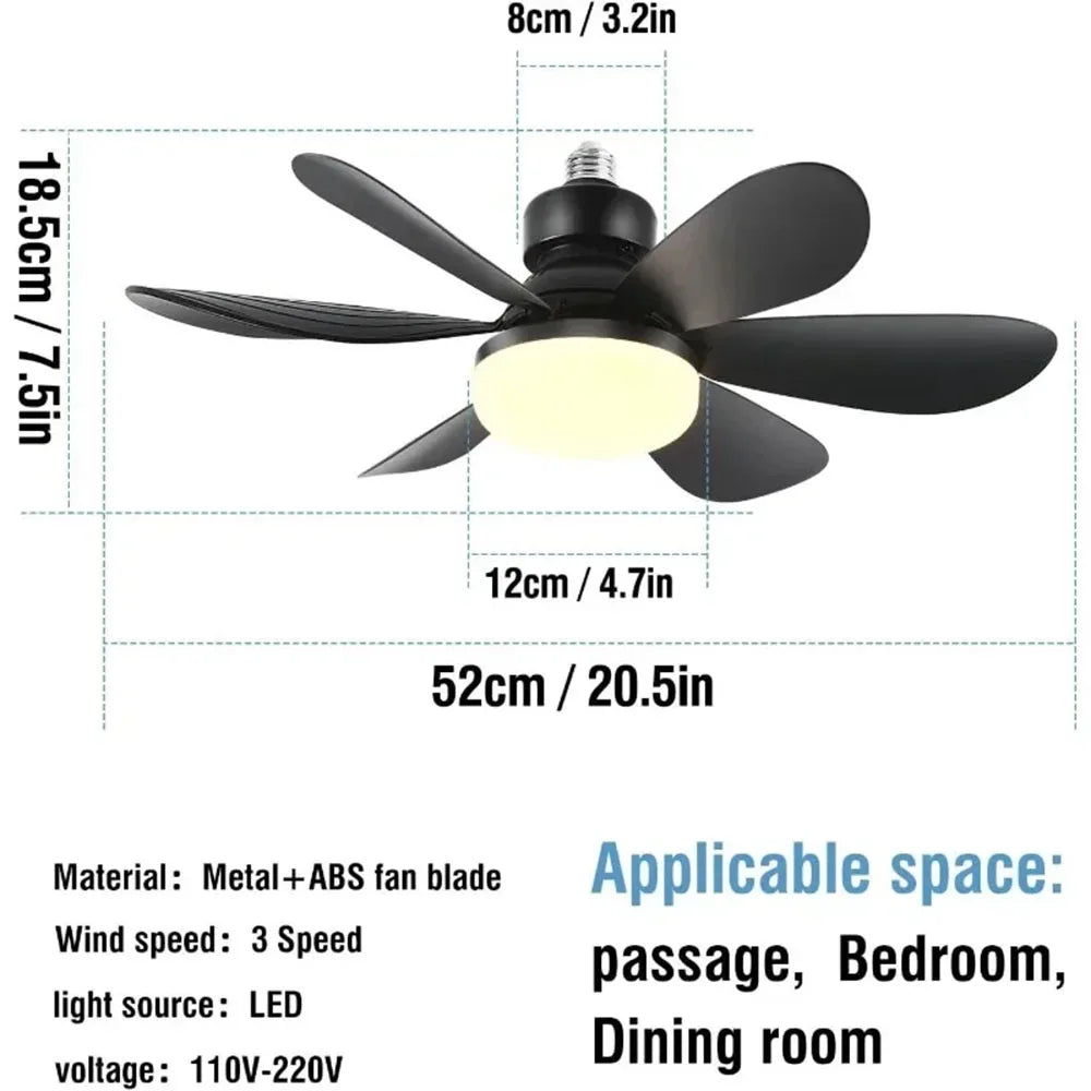 Quạt Trần Mỏng 52cm - Điều Khiển Từ Xa, Yên Tĩnh - Daisan Mart