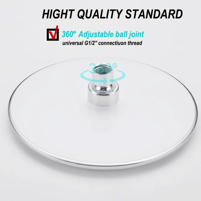 9-inch electroplated surface round concealed thin large top spray, shower head, bathroom accessories