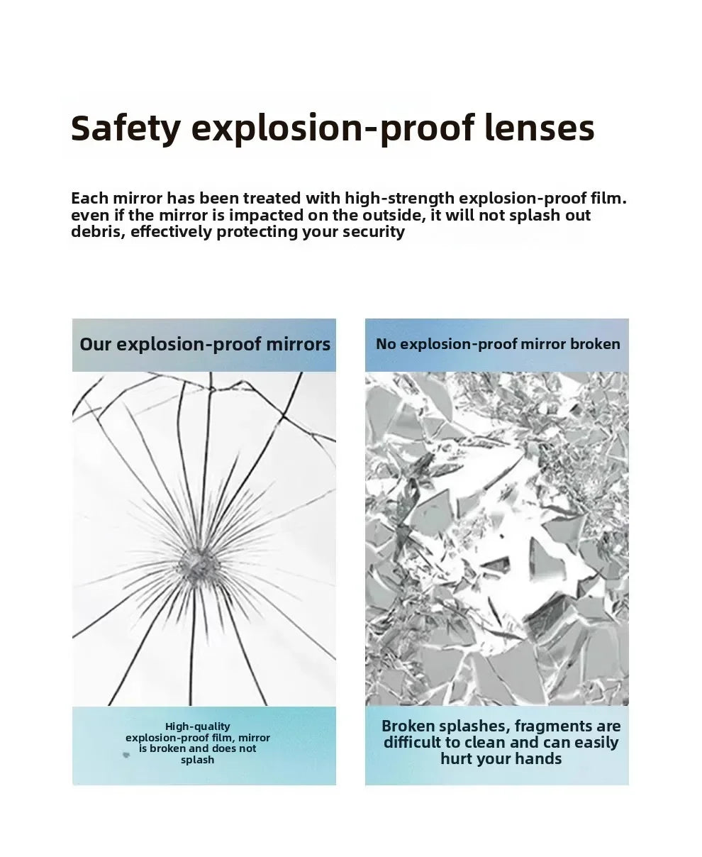 50CM Smart LED Mirror Anti-Fog Touch Wall Mounted