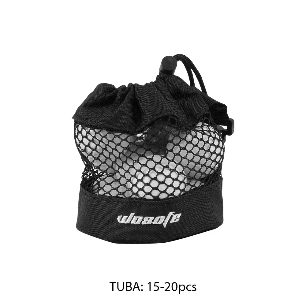 Black Mesh Golf Ball Bag with Convenient Hanging Hook