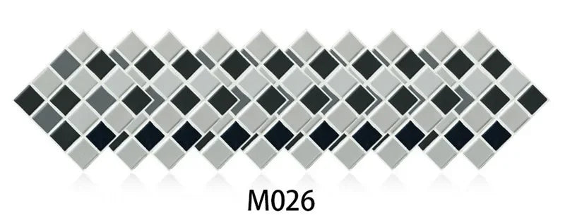 10pcs/set Marble Mosaic Tiles Wall Sticker Transfers Flat Covers for Kitchen Bathroom Stitching Stickers Self-adhesive Removable