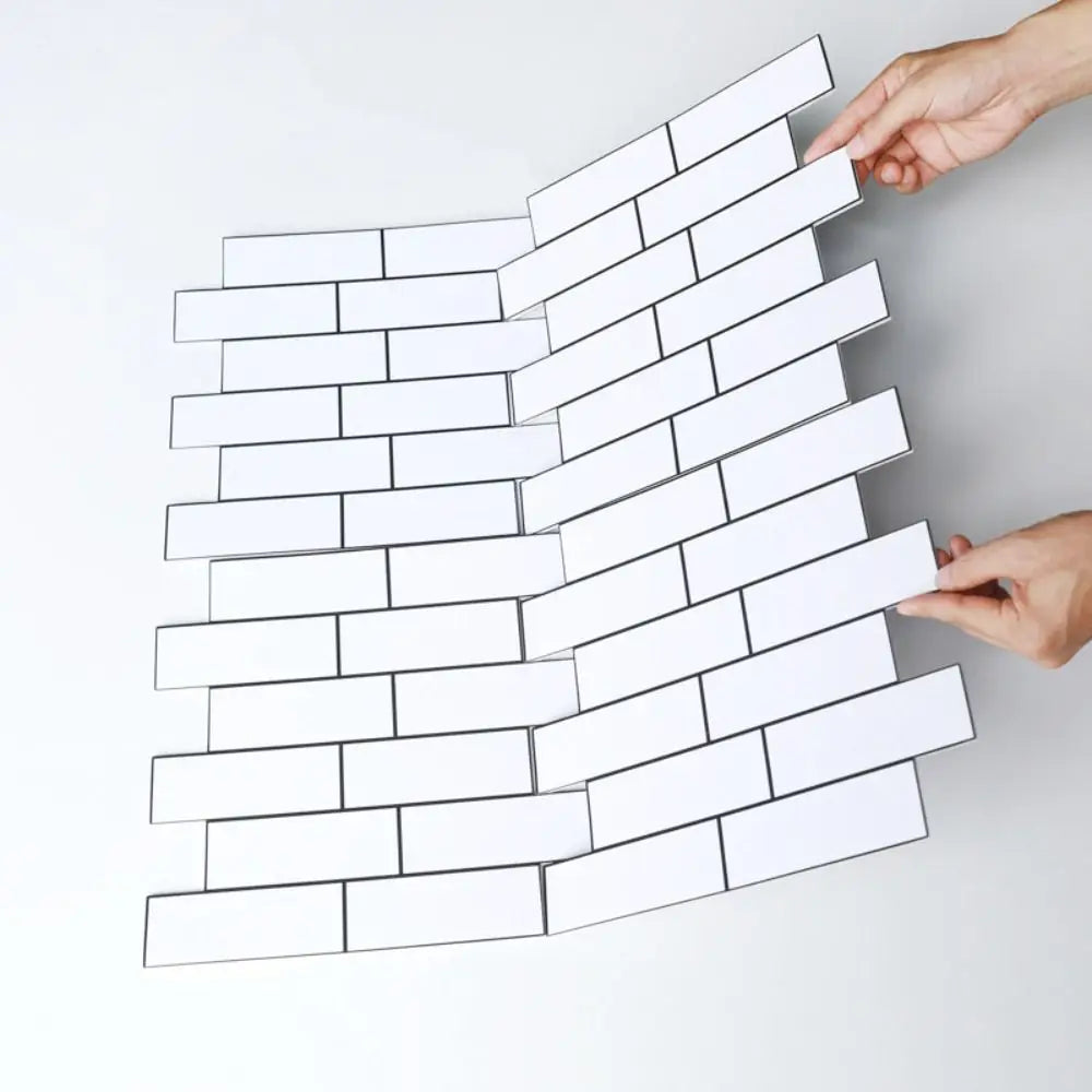 Oil Proof Background Wall Renovation For Kitchen 3D Effect DIY Decorative Tile Wall Stickers Decorative Film Wallpaper