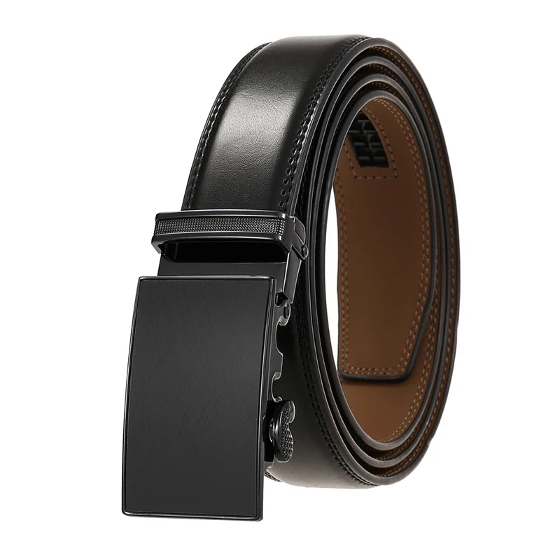 VATLTY Men's Cowhide Belt with Automatic Buckle 30mm High Quality