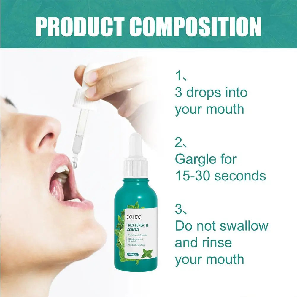 New Refreshing Mouthwash Gentle Cleansing Mint Portable Removel Mouthwash Breath Mouthwash Fresh Teeth Oral Care Stain R5A8 - Daisan Mart