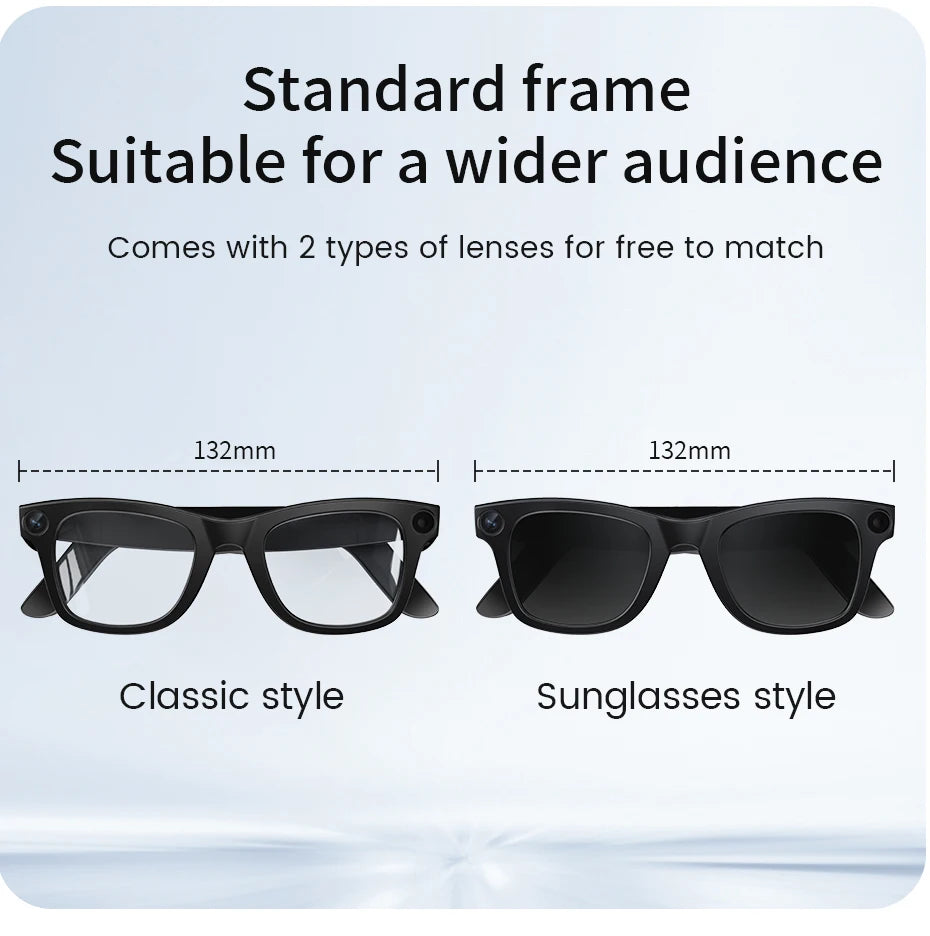 Smart Glasses HD Camera Anti-Shake Noise Reduction