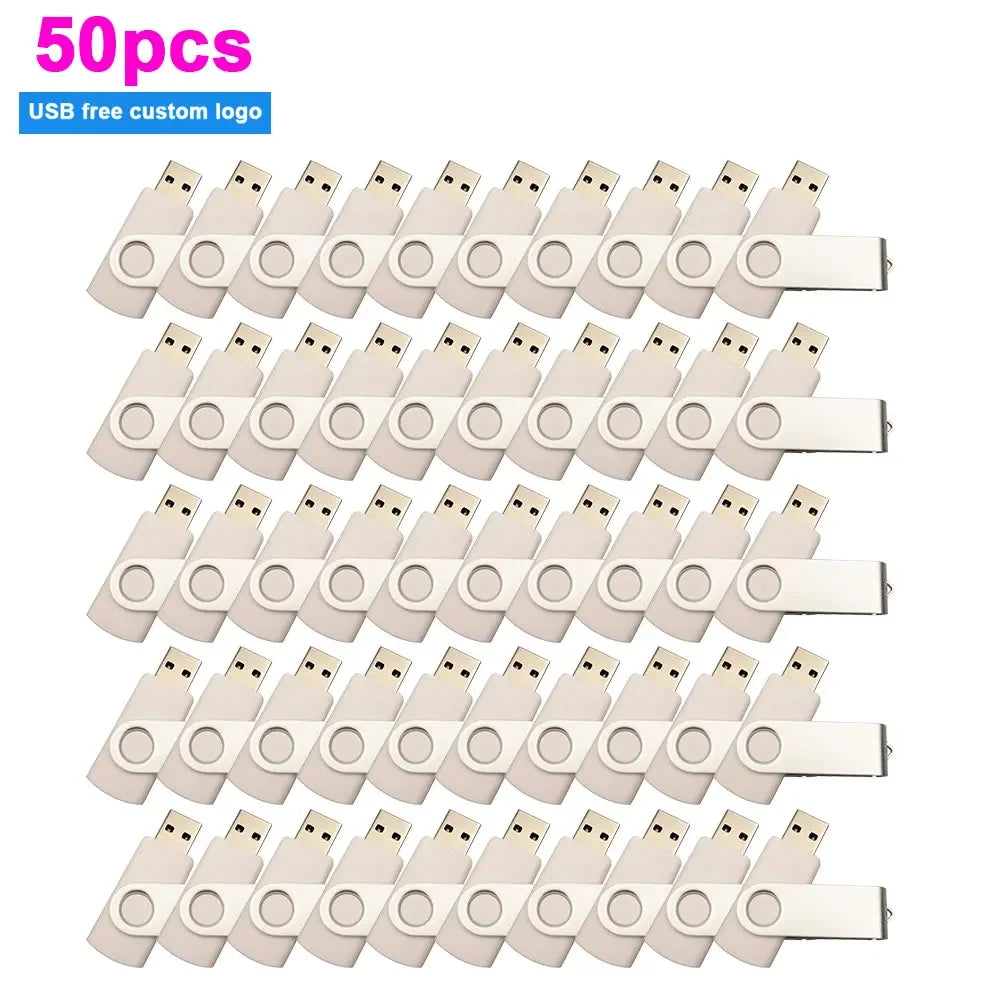 Set of 50 USB Flash Drives 2.0 with Various Convenient Capacity