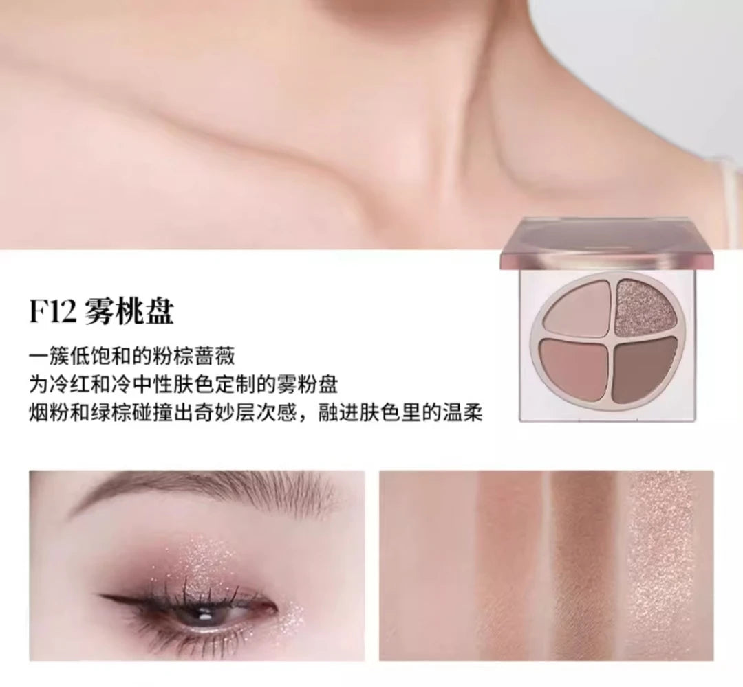Bảng Phấn Mắt Joocyee 4 Màu Tự Nhiên Lấp Lánh - Daisan Mart