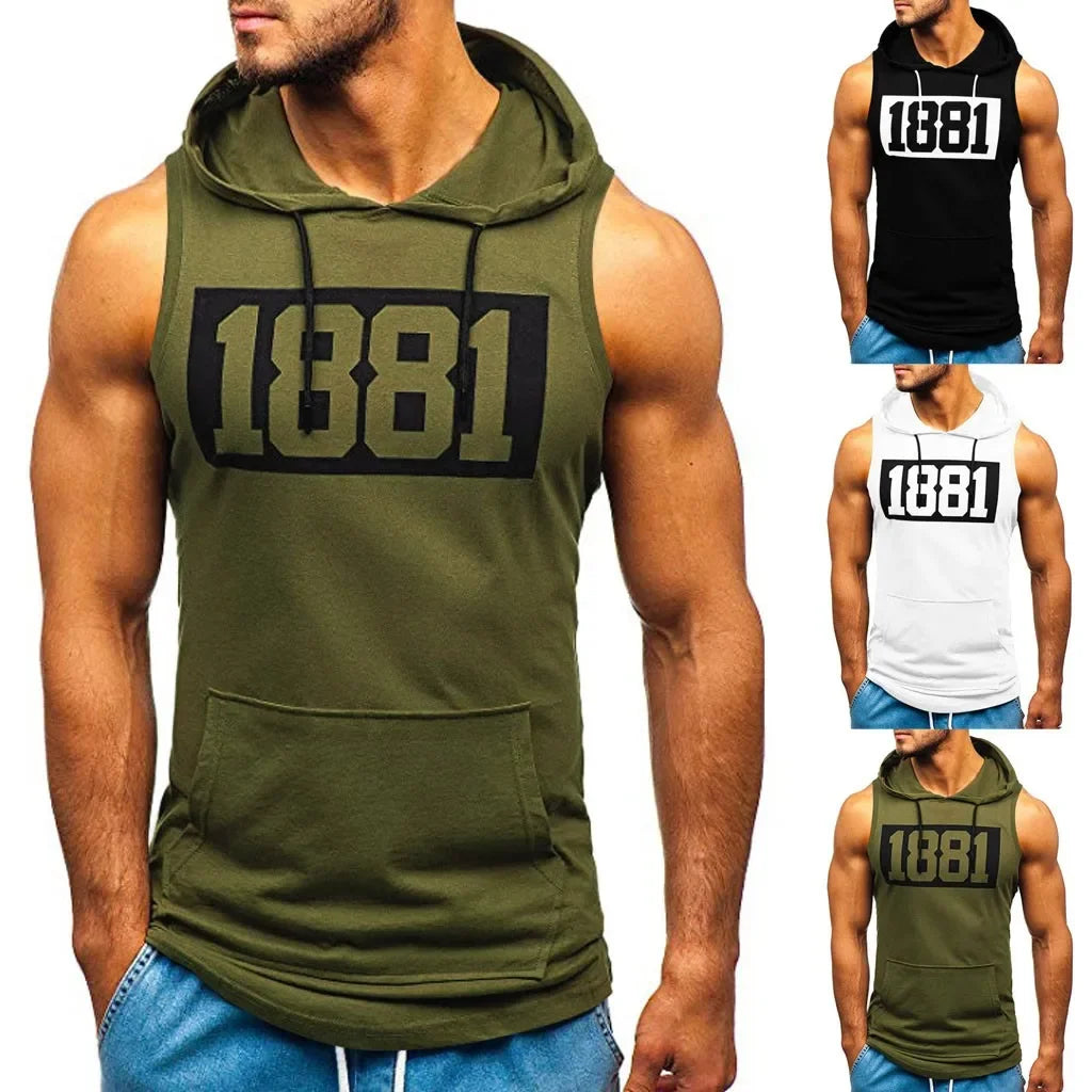 Áo Tank Tập Gym Hè Nam Có Mũ Thể Hình Không Tay - Daisan Mart