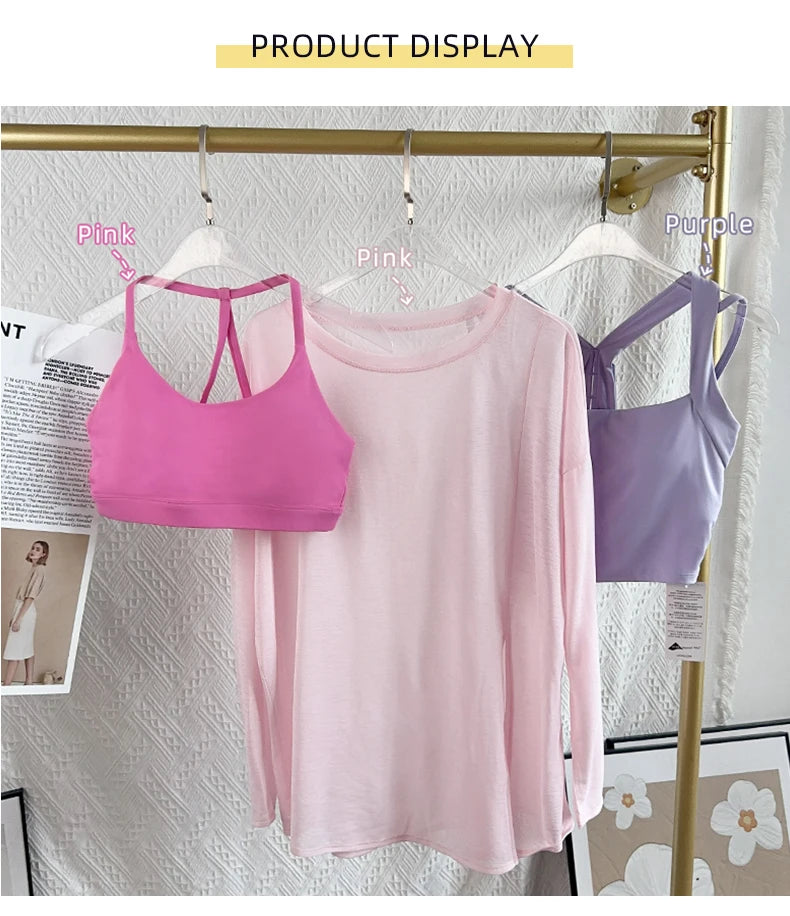 Áo Thể Thao Nữ Tập Gym Yoga Hè Tay Ngắn/Dài Năng Động - Daisan Mart