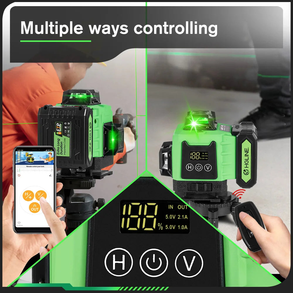 Máy Cân Mực Laser 16 Tia 4D HGLINE Siêu Pin - Daisan Mart