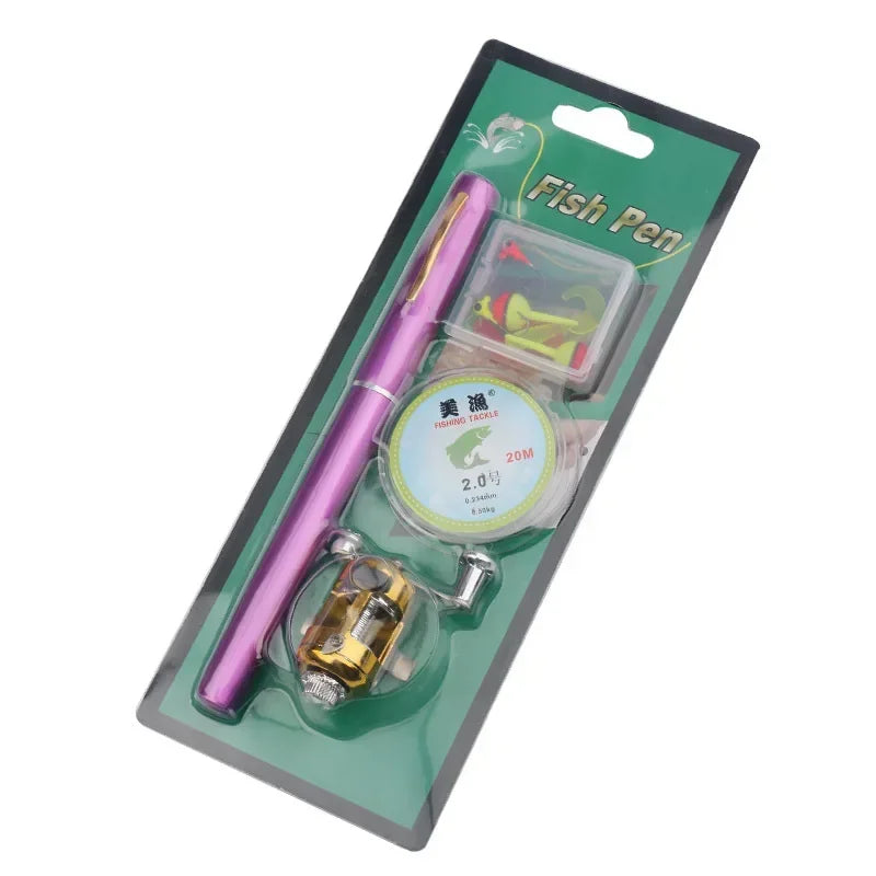 Combo Cần Câu Bút Mini Gọn Kèm Máy Đa Năng Tiện Dụng